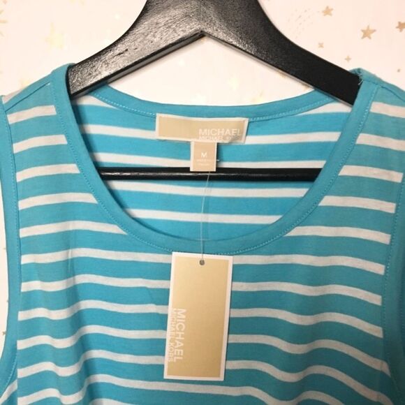 Michael Kors Turquoise Striped Tank Top – Women’s Medium NWT - Picture 5 of 7